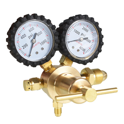 Nitrogen Regulator with 0-800PSI Delivery Pressure CGA580 Inlet Connection 1/4 Inch Male Flare Outlet Connection