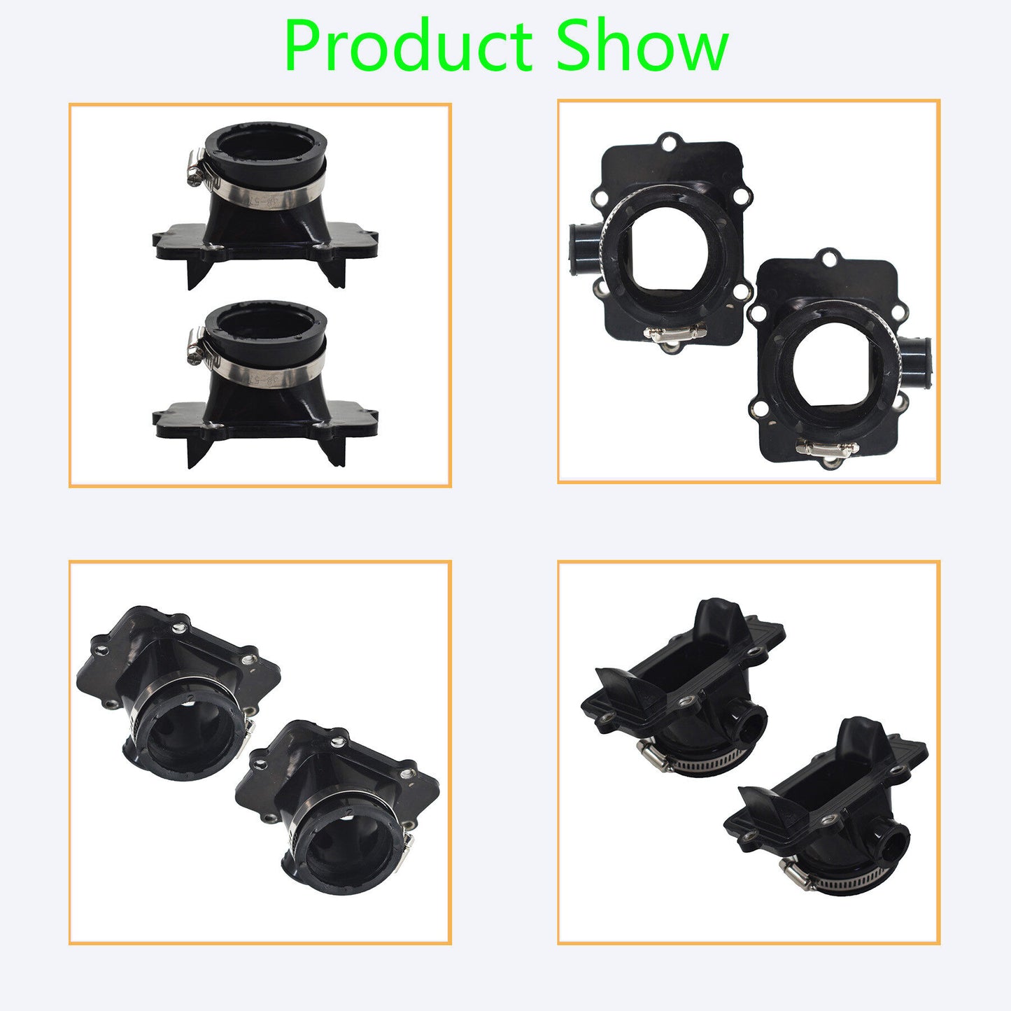 ALL-CARB 2-Pack Carburetor Flange Carb Socket Intake Boots Replacement for Ski-Doo 600 500 420867882 420867880