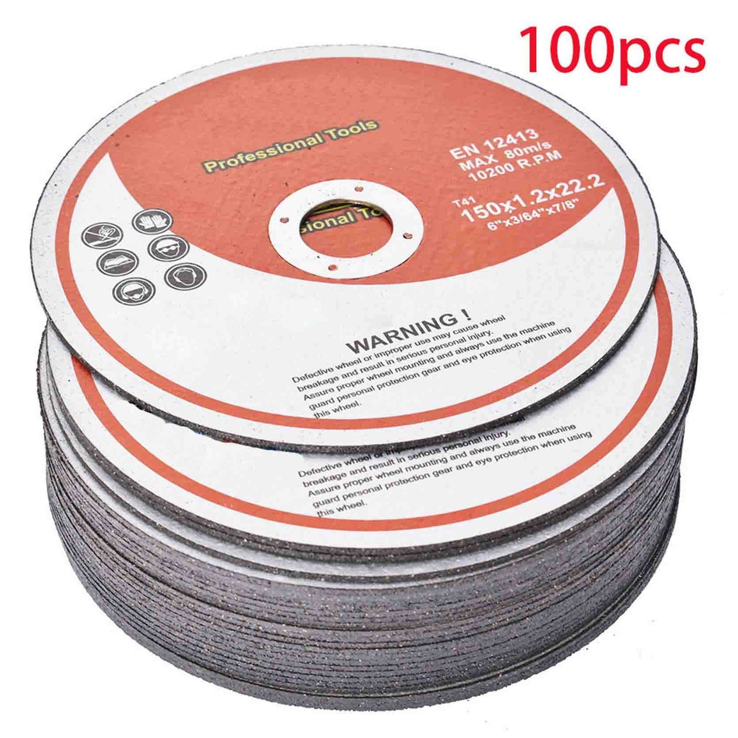 ALL-CARB 100 Pack 6 Inch x 0.045 Inch x 7/8 Inch Cutting Wheel Metal and Stainless Steel Cut Off Wheels Thin Metal Cutting Disc Fit For Angle Grinders