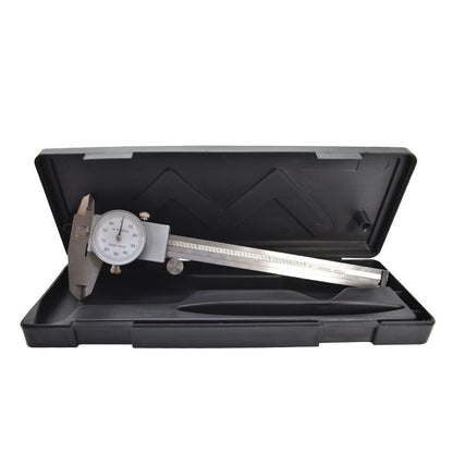 ALL-CARB Dial Caliper 6 Inch with 0.001 Precision Stainless Steel Shockproof 4-Way Measurement with Plastic Case