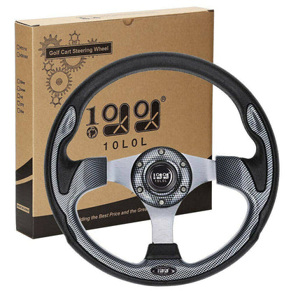 ALL-CARB 13 inchs Carbon Fiber Steering Wheel Replacement for Yamaha EZGO Club Car