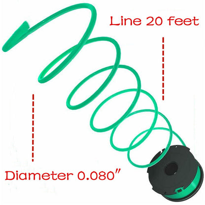 3-Pack 20ft 0.08in String Trimmer Line Green Spool Replacement for SF-080 GH3000 GH3000R LST540 LST540B