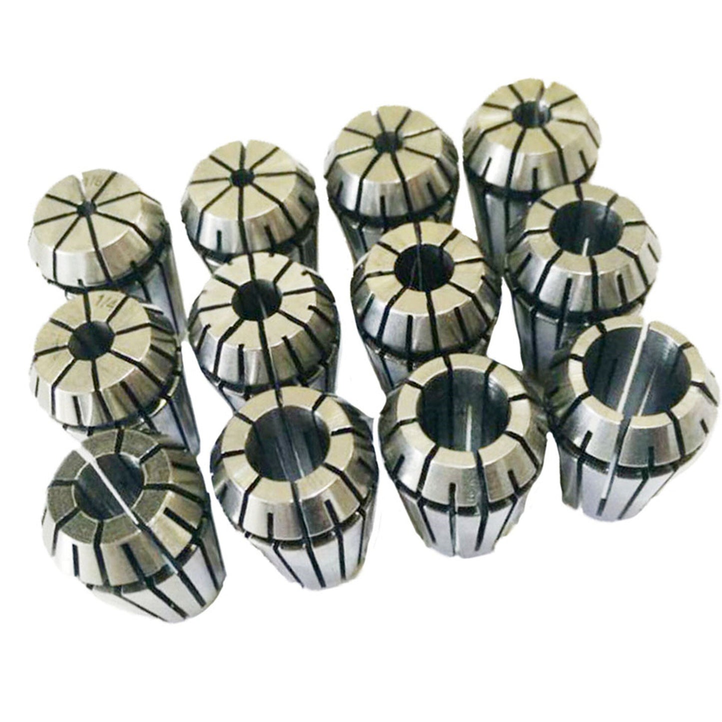 ALL-CARB 12Pcs ER20 Spring Collet Set 1/8 - 1/2 Inch for CNC Milling Lathe Tool and Engraving Machine Carbon Steel