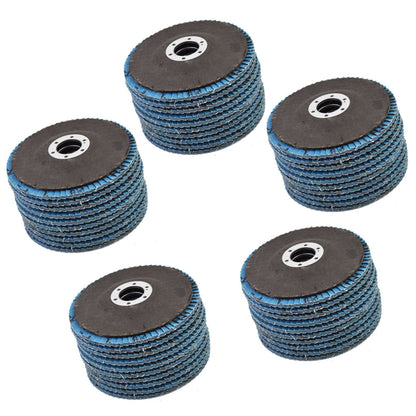 ALL-CARB 50Pcs Flap Disc Sanding Grinding Premium Zirconia 4-1/2 Inch Diameter 7/8 Inch Arbor 40 Grit