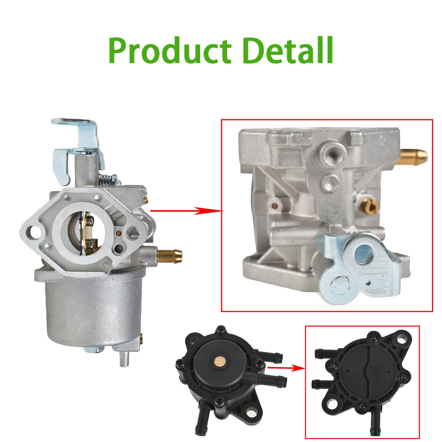 ALL-CARB FE290 Carburetor Fuel Pump Replacement for Golf Cart Club Car DS & Precedent Turf Carryall FE290 Engines Carb 1018056-01 1019056-01 101905601 1016438 1016439 1016440 1016441 1016478, 1998-UP