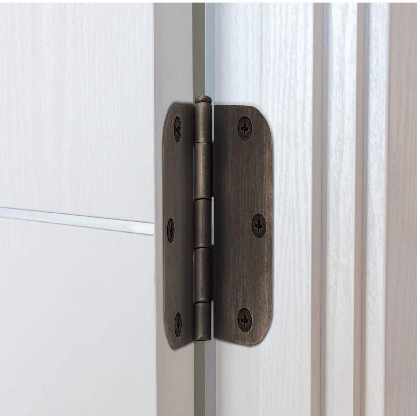 ALL-CARB Door Hinges Oil Rubbed Bronze 18 Packs of 3.5 Inch x 3.5 Inch 5/8 inch Radius Corner