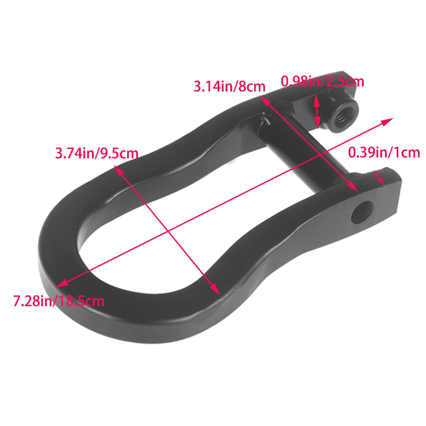 ALL-CARB Black Front Tow Hook Shackles 84072463 Replacement for 2007-2019 Chevrolet Silverado 1500 Replacement for GMC Sierra 1500