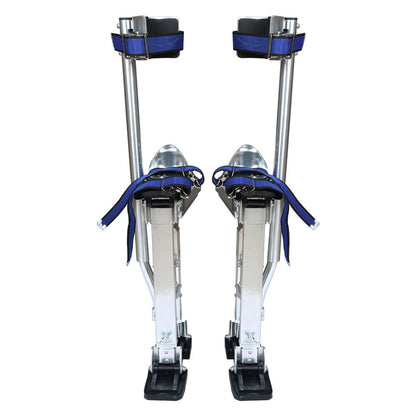 ALL-CARB Drywall Stilts 15 - 23 inch Grade Adjustable Auminum Tool Stilt for Painting or Cleaning - Silver