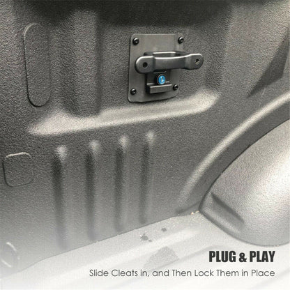 ALL-CARB Pack of 4 Box Tie Down Truck Bed Cleats Locking Replacement for F-150 F-250 Super Duty F-350 Super Duty 2015-2020 FL3Z99000A64B