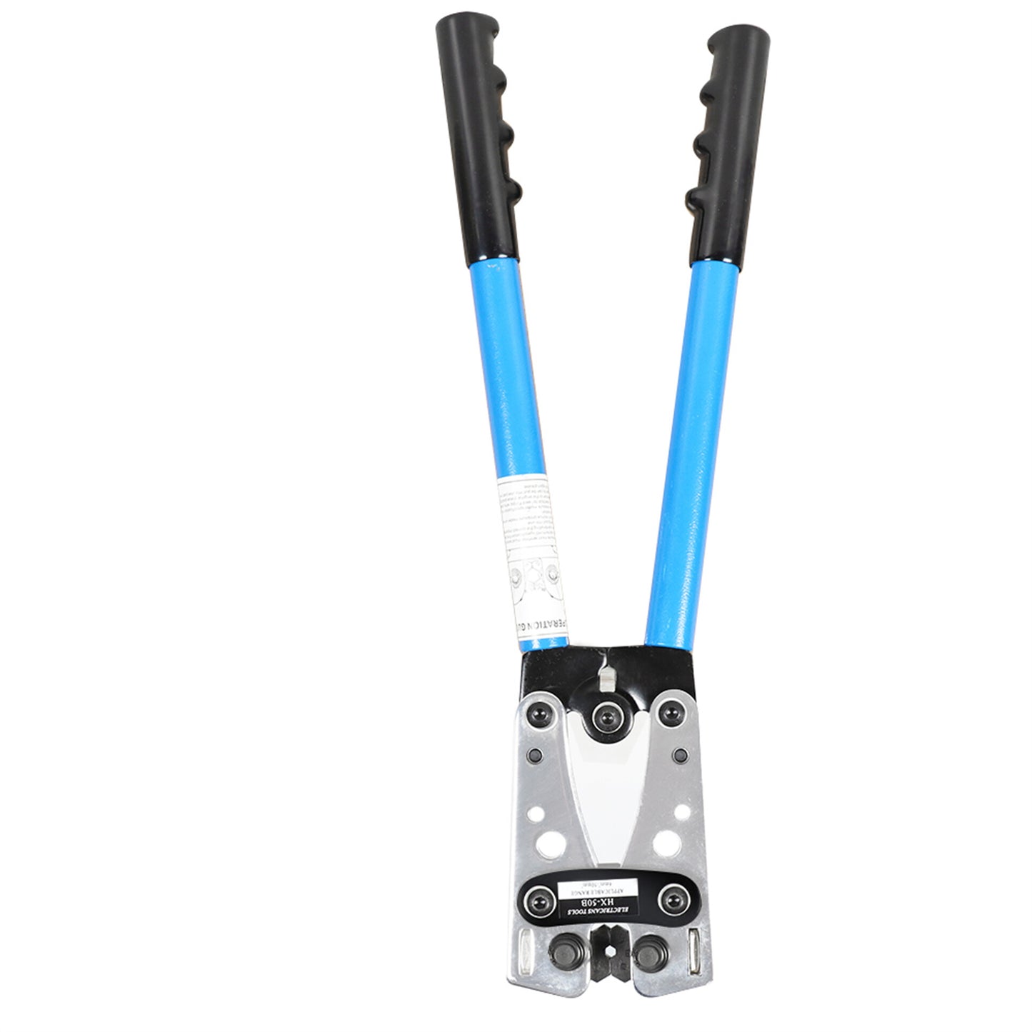 6-50mm2 Battery Cable Lug Crimper Tool with Cable Cutter for 10, 8, 6, 4, 2 and 1/0 AWG Wire Cable Cutting and Crimping