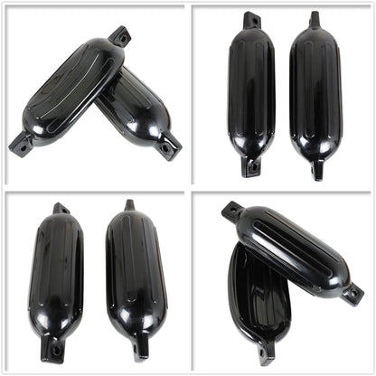 ALL-CARB 8.5 x 27 Inches Boat Fenders Vinyl Ribbed Marine Boat with Fender Lines & Pump to Inflate