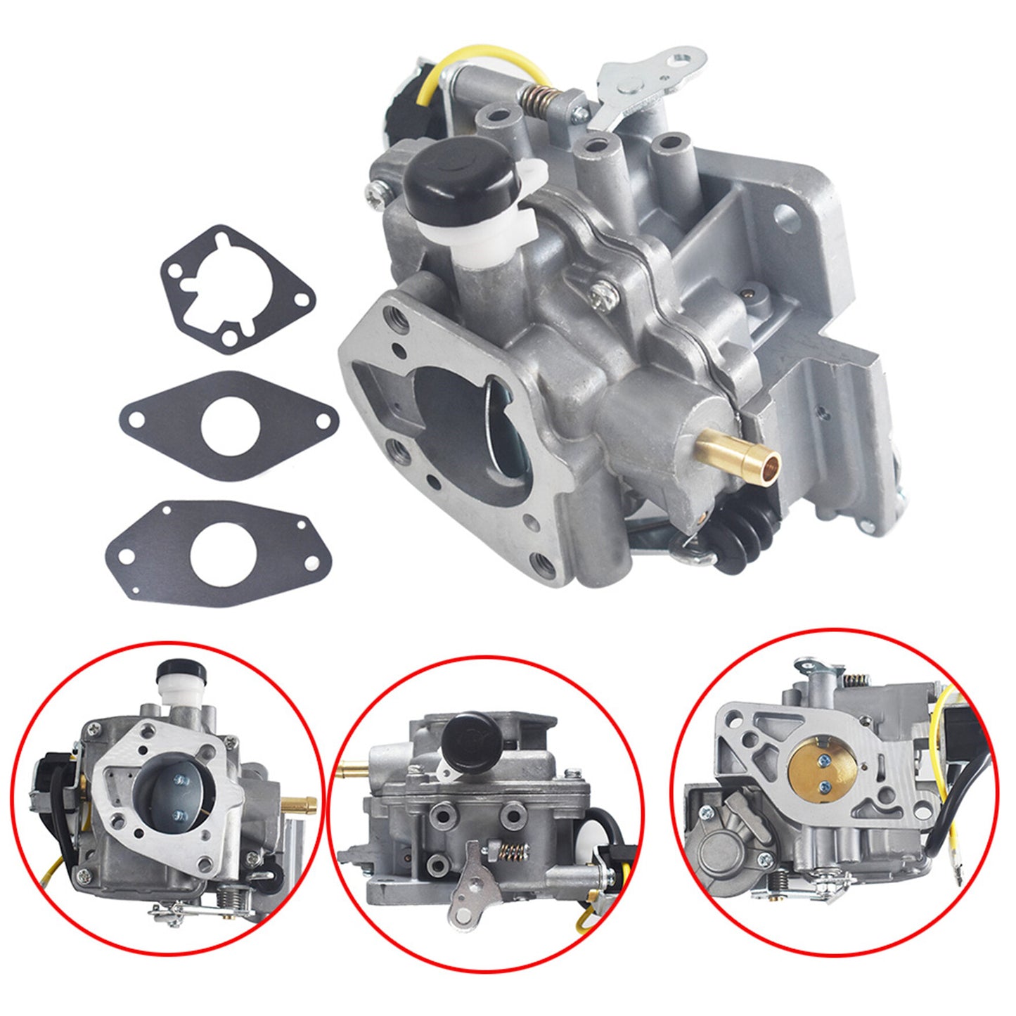 24 853 58-S Carburetor Replacement for Kohler Carburetor with Gaskets Accelerator Pump 24 053 34-S CH22 CH23 Engines