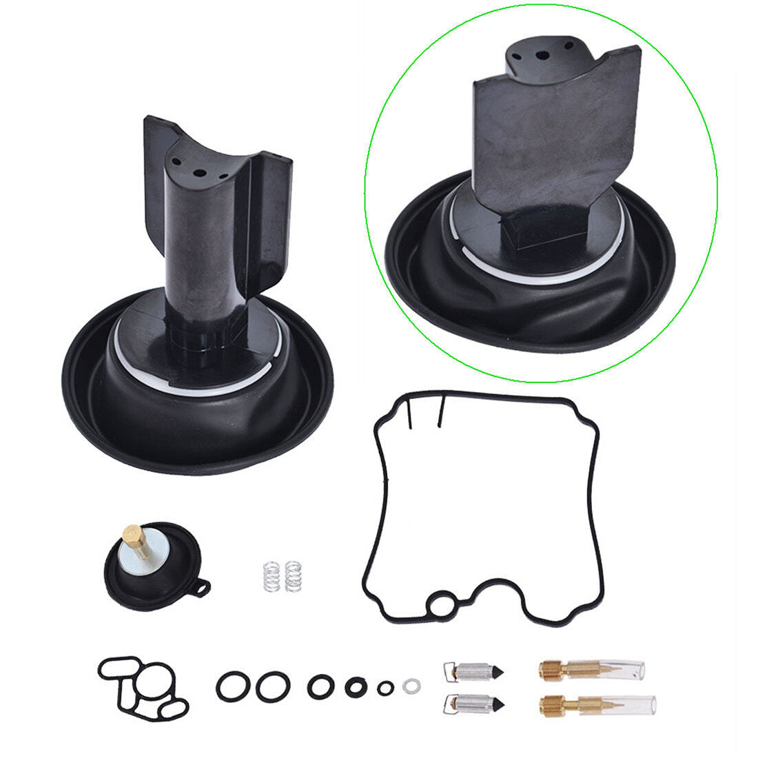 ALL-CARB 2-Pack Carburetor Membrane Diaphragm Vacuum Repair Kit Replacement for Yamaha TDM850 1992-1993 / XTZ750 1989-1997