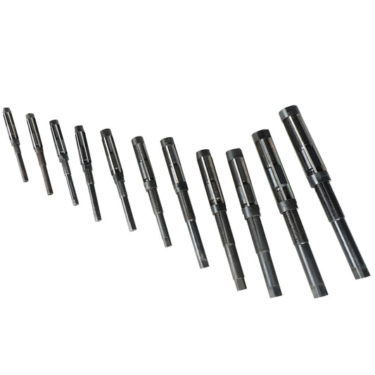 ALL-CARB 11Pcs H4-H14, 15/32 Inch to 1-1/2 Inch Adjustable Hand Reamers High Set Speed Steel 6 Blades Fit for Drilling Machine and Other Machine