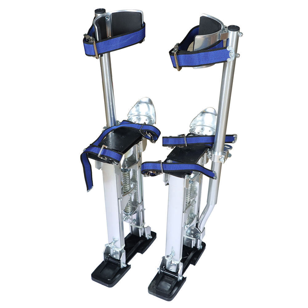 ALL-CARB Drywall Stilts 15 - 23 inch Grade Adjustable Auminum Tool Stilt for Painting or Cleaning - Silver