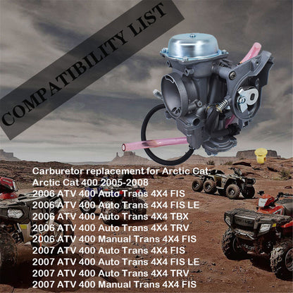 Carburetor Carb 0470-458 0470-504 Replacement for Arctic Cat Carb Cvk 36 2003 / Arctic Cat 400 Automatic & Manual Carb 2004