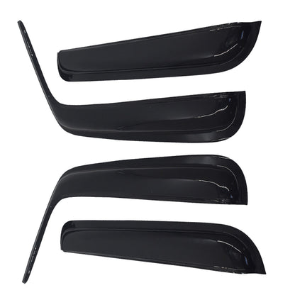 ALL-CARB Window Vent Visors Shade Sun Rain Wind Guards Deflectors Cover Acrylic Replacement for 2007-2018 Wrangler JK 4-Door Outside 4 Pieces Black