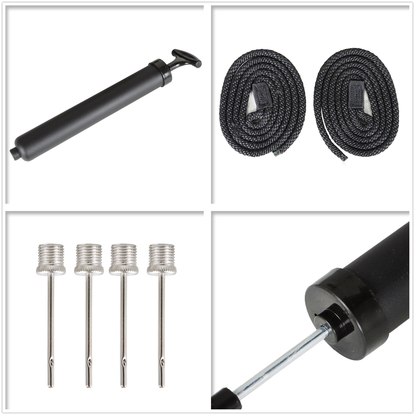 ALL-CARB 8.5 x 27 Inches Boat Fenders Vinyl Ribbed Marine Boat with Fender Lines & Pump to Inflate