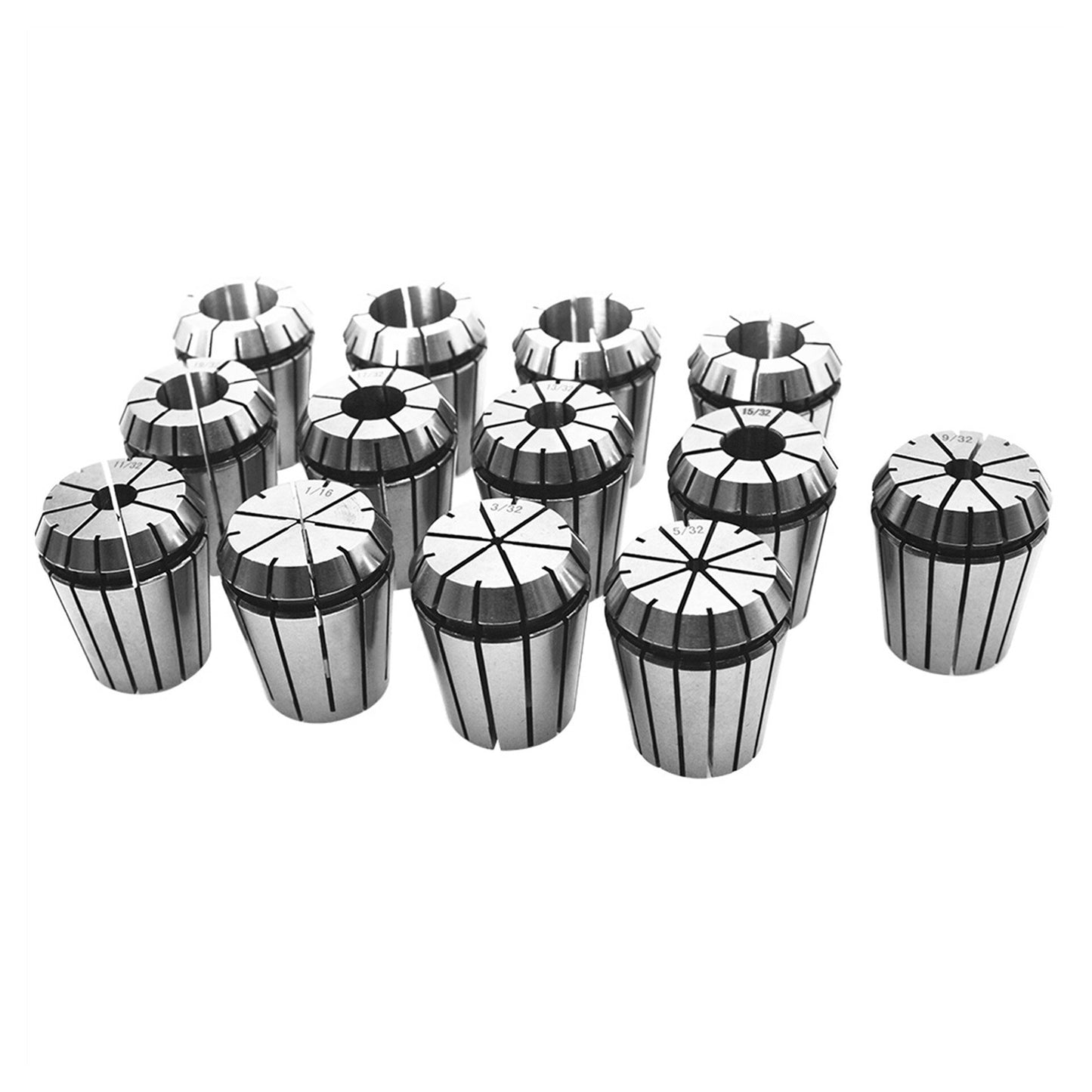 ALL-CARB 13Pcs ER32 Spring Collet Set 1/16 - 13/16 Inch for CNC Milling Lathe Tool and Engraving Machine Carbon Steel