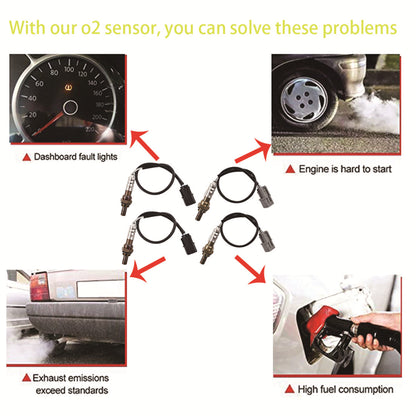 ALL-CARB 4Pcs Air Fuel Ratio Sensor Replacement for 1997-2004 Mitsubishi Montero Sport 3.0L V6 234-4633 13801 SG1225