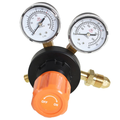 ALL-CARB 2 Piece Set Oxygen and Propane Propylene Regulators Welding Gas Gauge Medium/Heavy Duty (CGA 540 CGA 510)