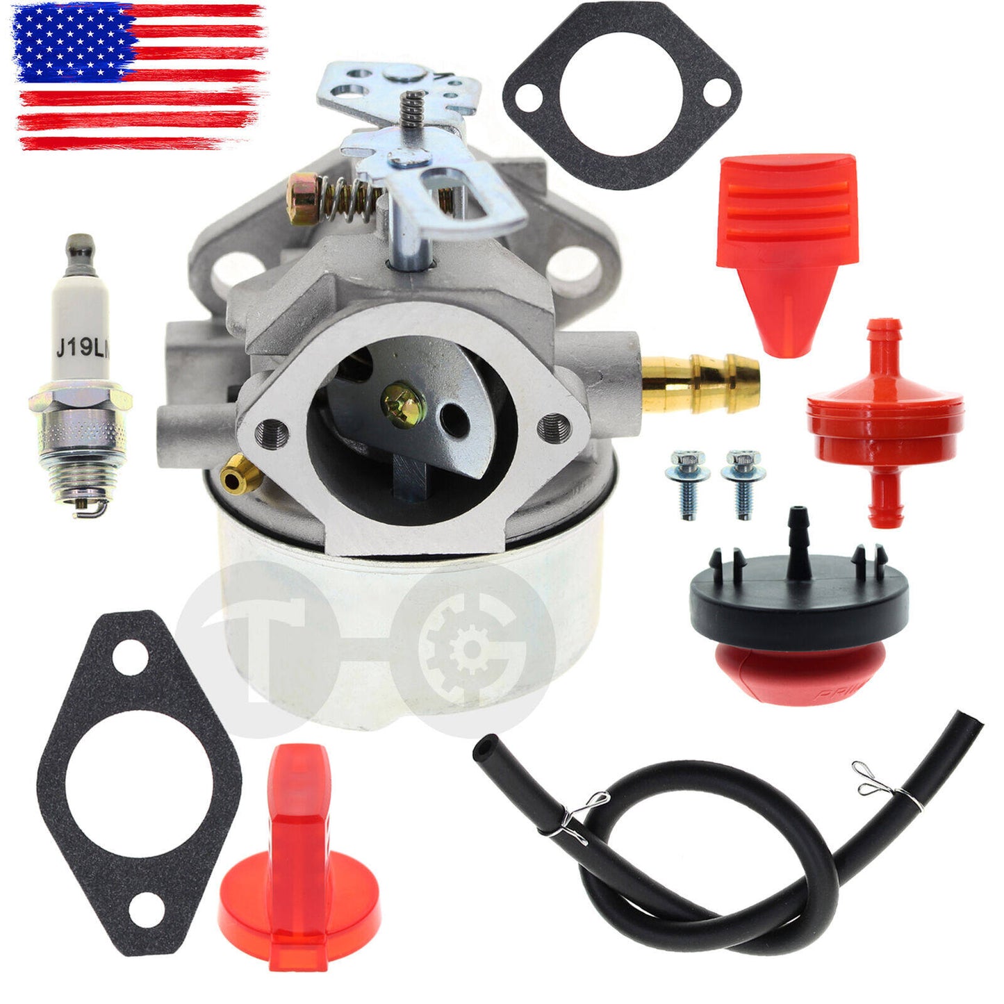 ALL-CARB 640054 640052 640349 Carburetor Kit Replacement for Tecumseh HMSK80 HMSK90 8hp 9hp 10hp LH318SA LH358SA