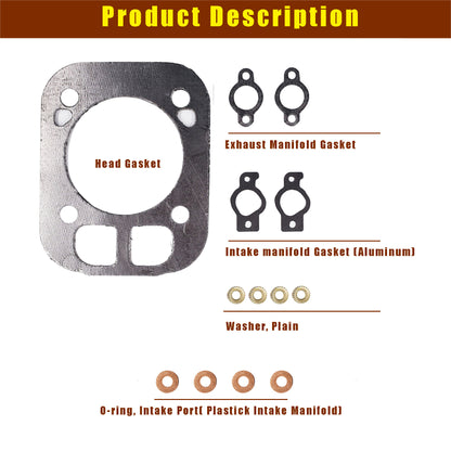 ALL-CARB 24 841 04-S Cylinder Head Gasket Kit Replacement for Kohler CV25 CV26 CV724 CV730 CH740 CH750 24 841 03-S, 24 041 37-S