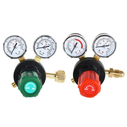 ALL-CARB 2 Piece Set Oxygen and Acetylene Regulators Welding Gas Gauge Medium/Heavy Duty (CGA 540 CGA 510)