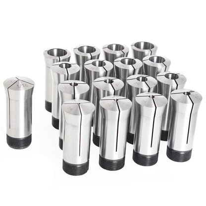 ALL-CARB 17Pcs 5C-R Collet Set 1/8 -1-1/16 Inch Fit for 5C CNC Engraving Machine