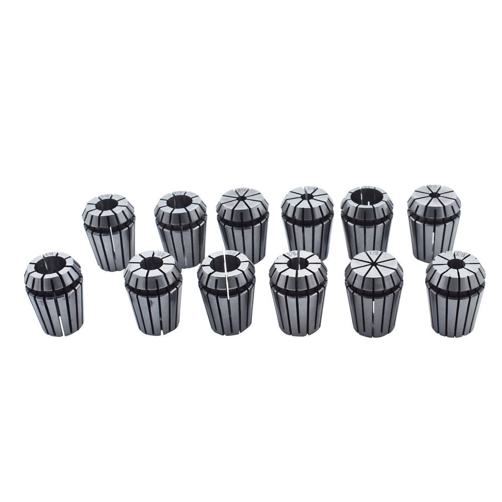 ALL-CARB 12Pcs ER25 Spring Collet Set 1/8 - 5/8 Inch for CNC Milling Lathe Tool and Engraving Machine Carbon Steel