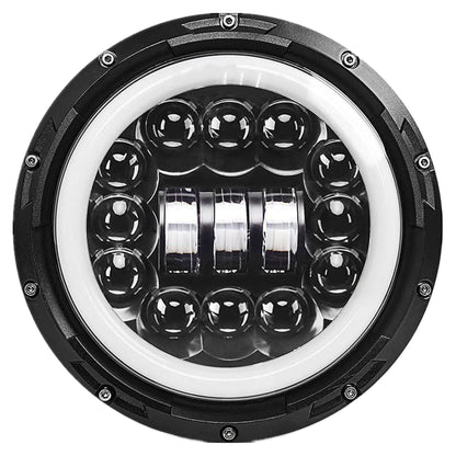 ALL-CARB 7 Inch Led Headlights Halo Motorcycle Headlights with Aperture Replacement for JK TJ LJ CJ