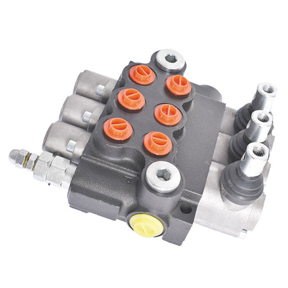 ALL-CARB Hydraulic Valve 3 Spool Hydraulic Directional Control Valve Double Acting Control Valve 11 GPM 3600 PSI SAE Ports