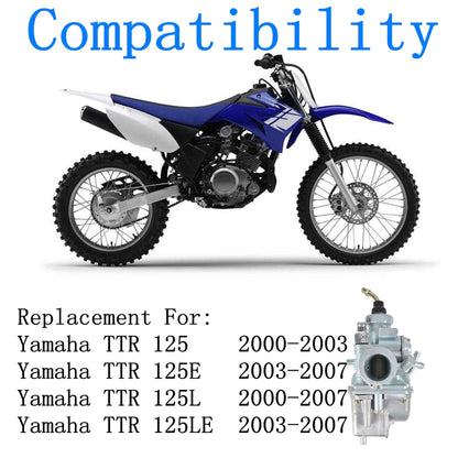 ALL-CARB Carburetor Replacement for Yamaha TTR125 2000-2003, TTR125E TTR125LE 2003-2007,TTR125L 2000-2007