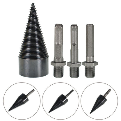 ALL-CARB Hex+Square+Round Wood Splitter Firewood Drill Bit Replacement for 42mm Household Electric Drill