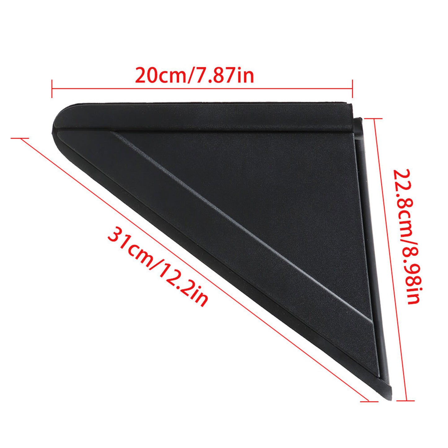 ALL-CARB Black Left and Right Side Exterior View Mirror Triangle Trim Replacement for 2008-2016 Town & Country Replacement for 2008-2017 Grand Caravan 1AN68RXFAB 1AN69RXFAA