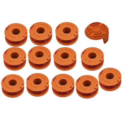 12-Pack 10ft 0.065 inch Replacement Spools, 1 Trimmer Cap Line Spool Replacement for Worx Trimmer WA0004 WA0010