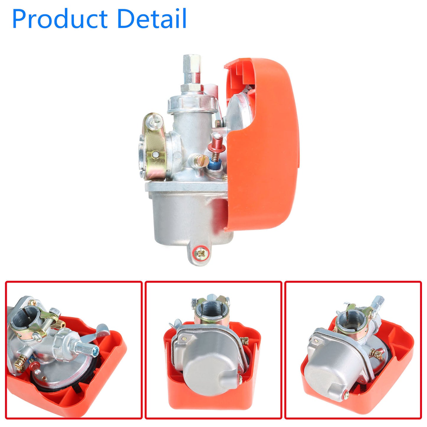 ALL-CARB Red Carburetor Replacement for 2 Stroke 49cc 50cc 60cc 66cc 80cc Bicycle Motorized Engine Kit