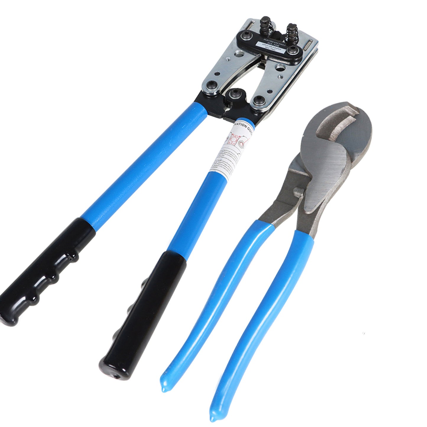 6-50mm2 Battery Cable Lug Crimper Tool with Cable Cutter for 10, 8, 6, 4, 2 and 1/0 AWG Wire Cable Cutting and Crimping