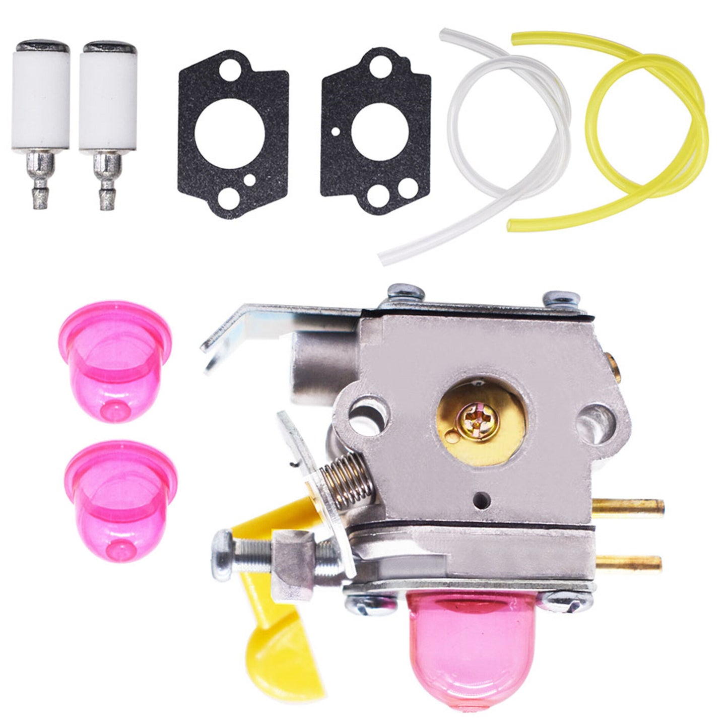 SST25 Featherlite Carburetor with Fuel Line Kit Replacement for Poulan Weed Eater FL20 FL20C FL23 FL25 Replacement for Craftsman Trimmer C1U-W18 530-071822