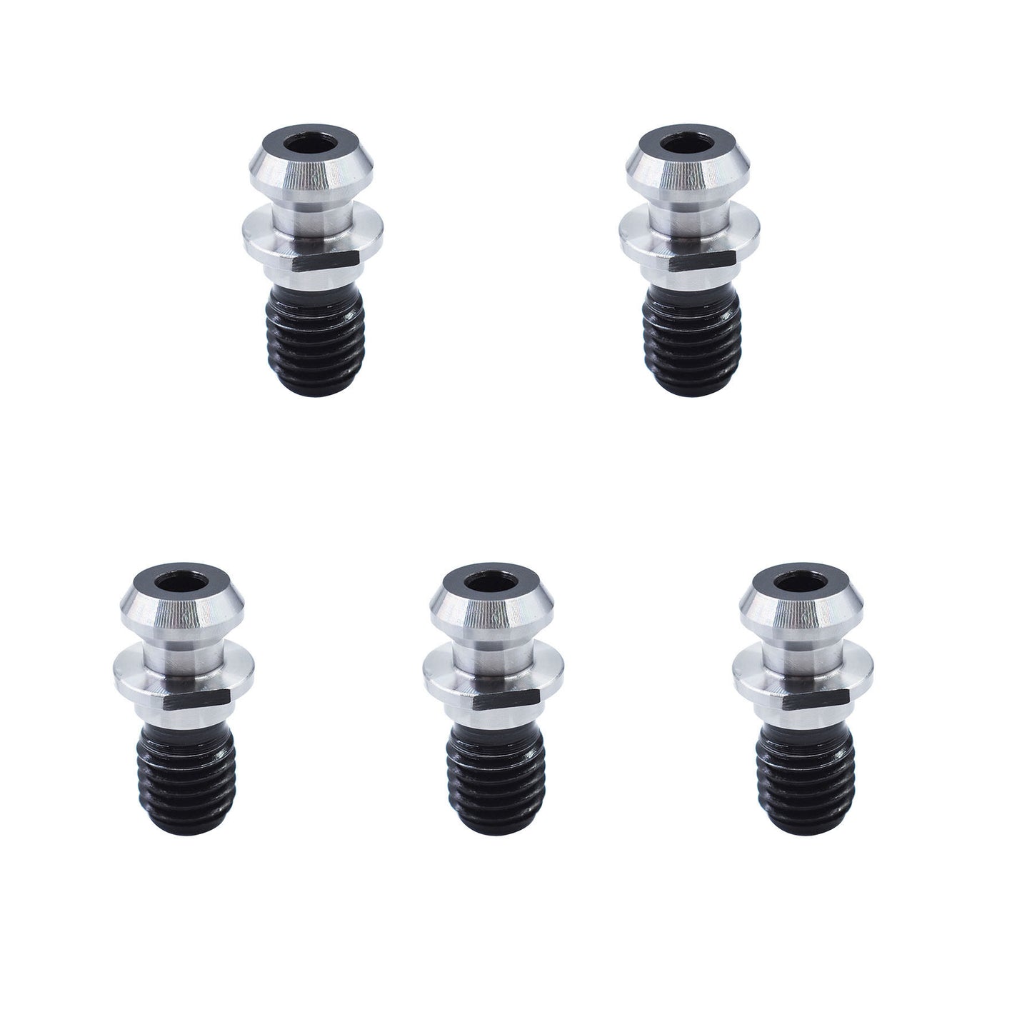 ALL-CARB 5 Packs Hollow Pull Stud Retention Knob CAT40 45 Degree 0.740 Inch Suitable for Mazak Fadal Hurco Okuma