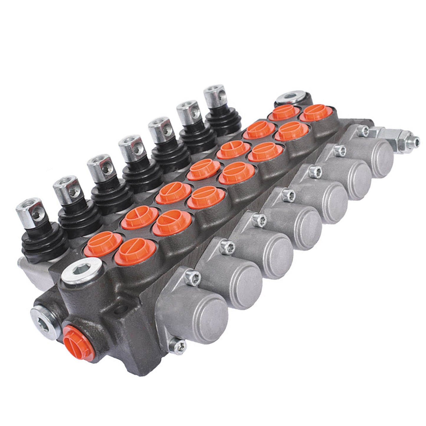 ALL-CARB Hydraulic Directional Control Valve Hydraulic Valve Double Acting Valve 7 Spool 11 GPM 3625 PSI SAE Ports for Small Tractors Tractors Loaders Log Splitters