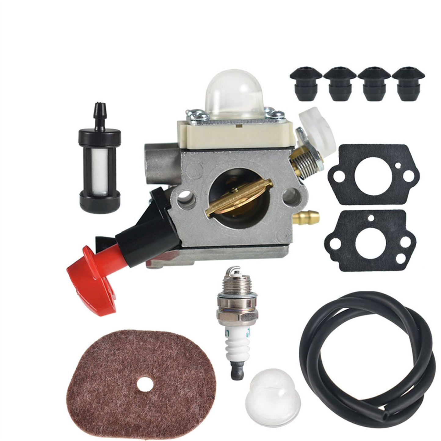 ALL-CARB 41441200608 Carburetor Kit Replacement for Stihl FS50 FS56 FS40 FS70 FC56 FC70 Trimmer Brushcutter Replacement for Zama C1M-S267A