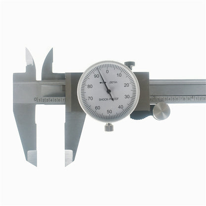 ALL-CARB Dial Caliper 6 Inch with 0.001 Precision Stainless Steel Shockproof 4-Way Measurement with Plastic Case