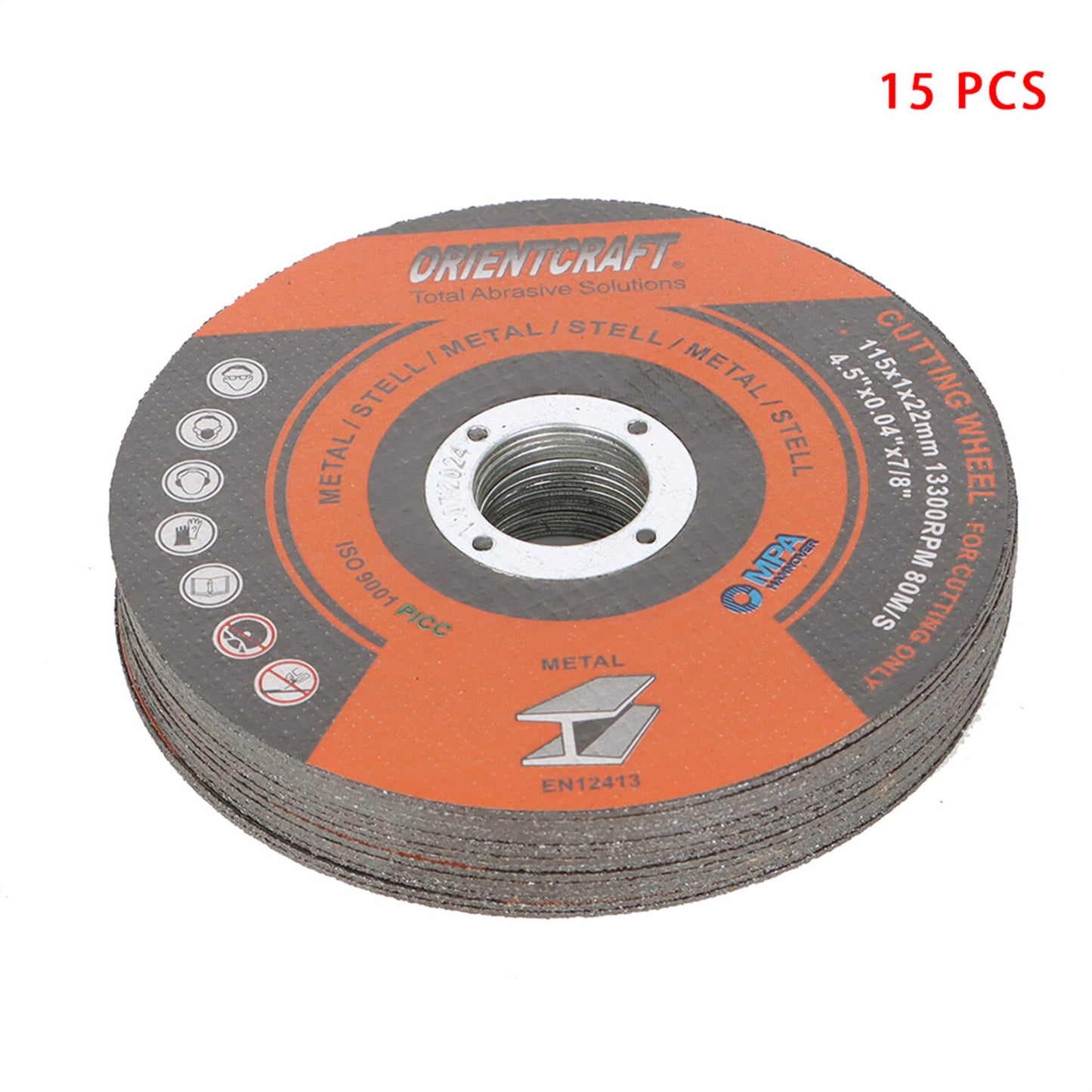 ALL-CARB 15Pcs Cut-Off Wheels 4-1/2 x 0.040 x 7/8-Inch Metal Stainless Steel Cutting Wheel Angle Grinder Cutting Wheel Thin Metal Cutting Disc Grinding Blade Fit for Angle Grinder