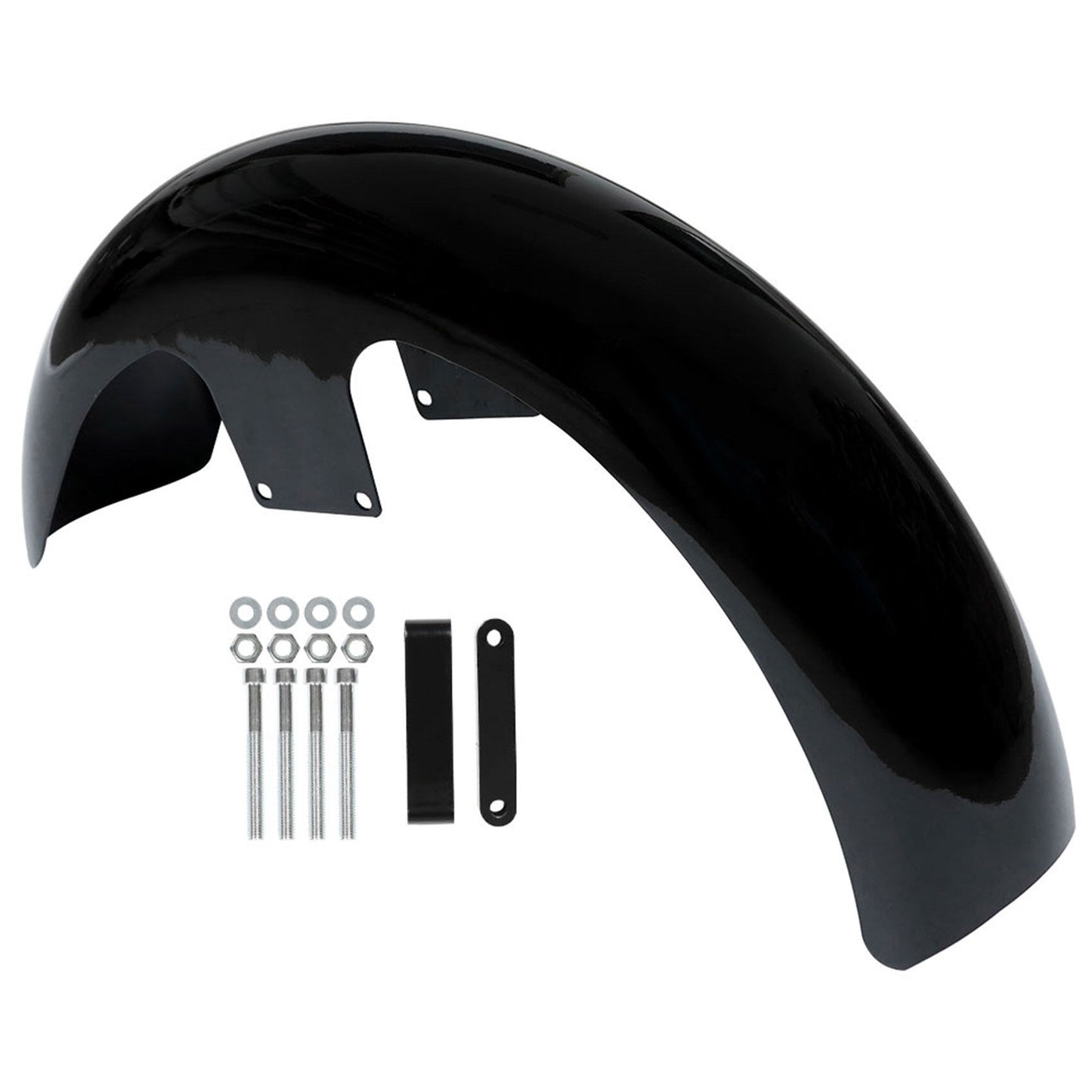 ALL-CARB Glossy Black 21 Inch Wrap Front Fender Replacement for Touring Glide Baggers