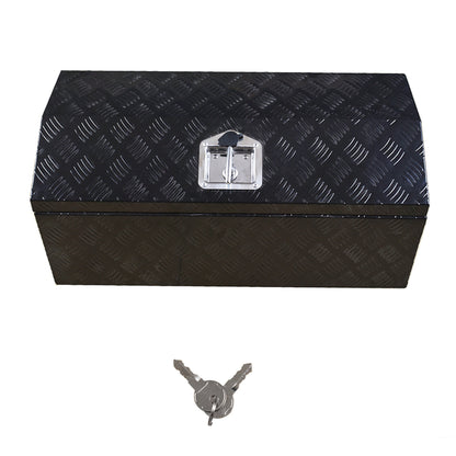 ALL-CARB 30 Inch Trailer Tongue Tool Box Aluminum Heavy Duty Truck Pickup Underbody Underbed Storage Organizer 5 Bar Tread Tool Box Weather Resistant Seal w/Lock & Keys Black