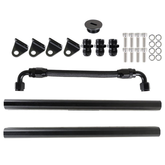ALL-CARB -8AN Fuel Rails Kit Replacement for LS1 LS6 Black