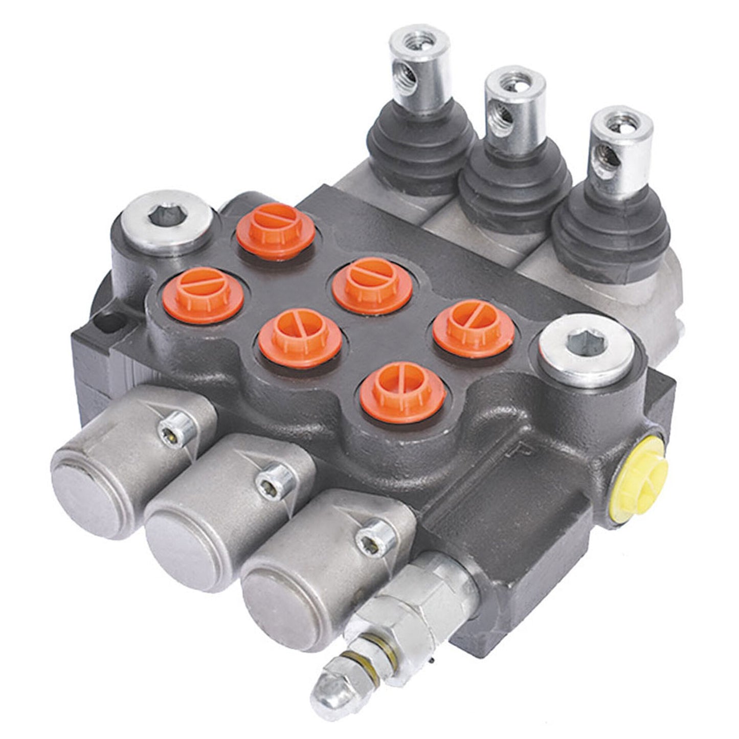 ALL-CARB Hydraulic Valve 3 Spool Hydraulic Directional Control Valve Double Acting Control Valve 11 GPM 3600 PSI SAE Ports