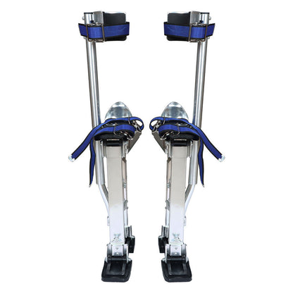 ALL-CARB Drywall Stilts 15 - 23 inch Grade Adjustable Auminum Tool Stilt for Painting or Cleaning - Silver