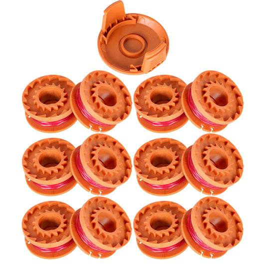 12-Pack 10ft 0.065 inch Replacement Spools, 1 Trimmer Cap Line Spool Replacement for Worx Trimmer WA0004 WA0010